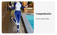 Long Sleeve Full Body Swimsuit UPF 50 Protection Swimsuit Quick-Quick-Absorbing Sun Protection Surfing Suit for Surfers, Adults, Snorkeling, Swimming