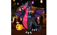 Inflatable Dragon with Pumpkin Lighted Inflatable Dragon Outdoor Yard Decoration for Homeowners, Lawn