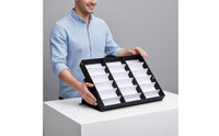 18 Slot Sunglasses Display Case Large Capacity 18 Slot Sunglasses Organizer Dust-Resistant Cover Eyeglasses Display Case for Retailers, Collectors