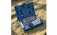 Blue Vacuum Tire Repair Kit Molded Interior Tire Plug Kit Fitted Compartments Roadside Tool Easy to Use