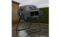 160 L twoChamber Compost Tumbler Ventilated Dual Chamber Compost Tumbler Temperature Gauge Tumbling Composter