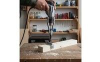 Double-Use Hand Drill Tenoning Bracket Multi-Functional Tenoning Fixed Bracket Easy Installation Bench Drill Mortiser Converter Galvanized for Carpenters, Furniture Making, Cabinetry