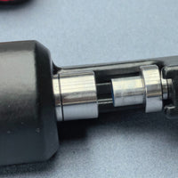 Ribbed Handle Hydraulic Cue Tip Press Zippered Case Cue Tip Press Tool Compact Sports Equipment Dial Indicator