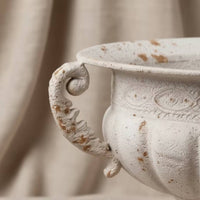 Weathered Urn Planter with Handles Distressed Pedestal Planter Decorative Urn Timeless for Florists, Tabletop, Garden