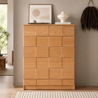 Nordic Shoe Cabinet from Oak Wood, Modern Shoe Commode with Glass Doors, Stylish Shoe Storage for Hallway, Wood Grain Design