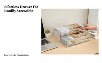 Multi-Compartment Organizer With Drawers Multi-Compartment Holder Transparent Design Space Saving for Collectors, Desk