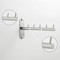 Rustproof Stainless Steel Hook Screw-in Wall Hook Strip Space-Saving Wall-Mounted Hanger with Hooks Long-Lasting for Bathroom