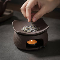 Warmer with Removable Tray Compact Ceramic Tea Warmer Space-Saving