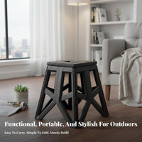 Foldable Design Telescopic Stool Lightweight Folding Seat Built-in Handle Portable Furniture Quick Setup for Outdoor lovers, journeyers, Fishing, journeying, journey, Camping