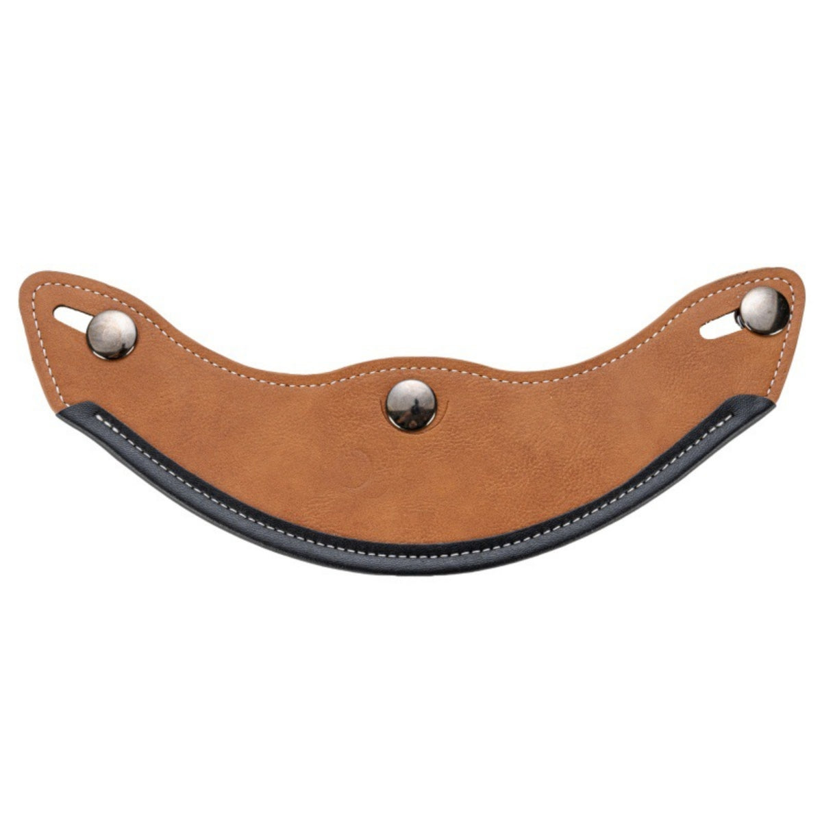 Leather Helmet Visor with Fasteners Adjustable Visor with 3 Fasteners Practical for Motorcyclists