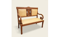 Dollhouse Bench with Cushions Carved Dollhouse Bench VintageStyle Miniature Settee for Collectors