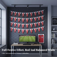 Adjustable Length English Patriotic String Flags Easy to Hang British Flag Bunting Vibrant Colors for Sports Fans, Pub Owners, Pubs, Gardens