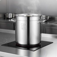 Commercial Grade 316 Stainless Steel Stock Pot Heat Resistant Large Stainless Steel Broth Pot Heavy Duty Cookware for Chefs, Restaurant, Home Kitchen