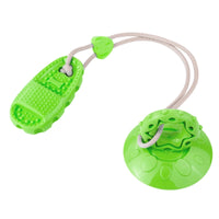 Slipper Dog Toy with Rope Tug-of-War Dog Gnaw Toy with Suction Cup Textured for Medium Dogs, Boredom Relief, Indoor Play