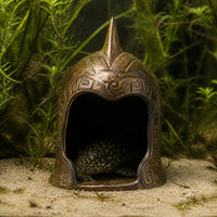 Aquarium Decoration Hideaway Helmet Skull Ceramic Breeding Cave for Fish Shrimp Reptiles