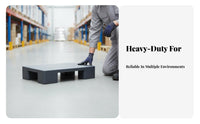 High Load Capacity Plastic Moisture-Proof Mat Shock Resistant Heavy-Duty Plastic Skid Anti-Slip Surface Warehouse Floor Grid Food-Grade Material for Logistics Personnel, Factory Employees, Homeowners, Supermarket, Garage, Basement