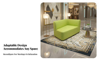 Colorful Block Sofa Set Modular Design Commercial Furniture Combination Lounge Seating for Visitors, Office Workers, Reception Area, Lobby, Hotel