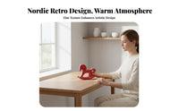Wooden Rocking Horse Ornament Nordic Aesthetic Wooden Rocking Horse Cute Design House Decoration for Home Stylists, Parents, Bookshelf, Nursery