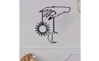 Metal Wall Art Minimalist Metal Wall Decor Boho for Living Room, Entryway