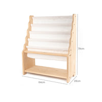 Textile Pocket Book Shelf Compact Floor-Standing Children's Book Shelf Rounded Edges Children's Bookshelf