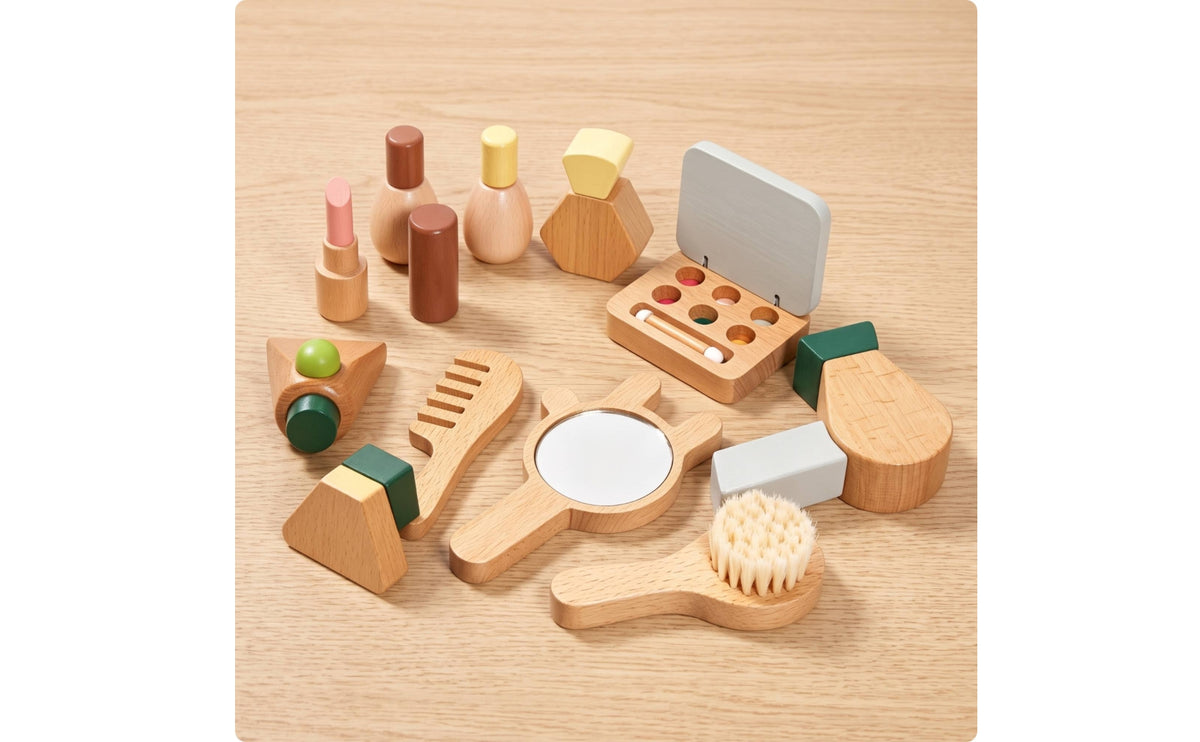 Pretend Makeup Set Imaginative Pretend Play Makeup Set Open-Ended Toy Vanity for Children