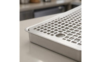 stainless steel Beer Drips Tray Raised Rims Serving Ware Rounded Corners