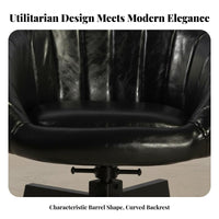 utilitarian design Adjustable Height Pedestal Stool Vintage Design Adjustable Pedestal Stool Faux Leather Upholstery Bar Chair Padded Seat for Adults, Homeowners, Business Owners, Restaurant, Reception Area, Kitchen Island, Dining Room