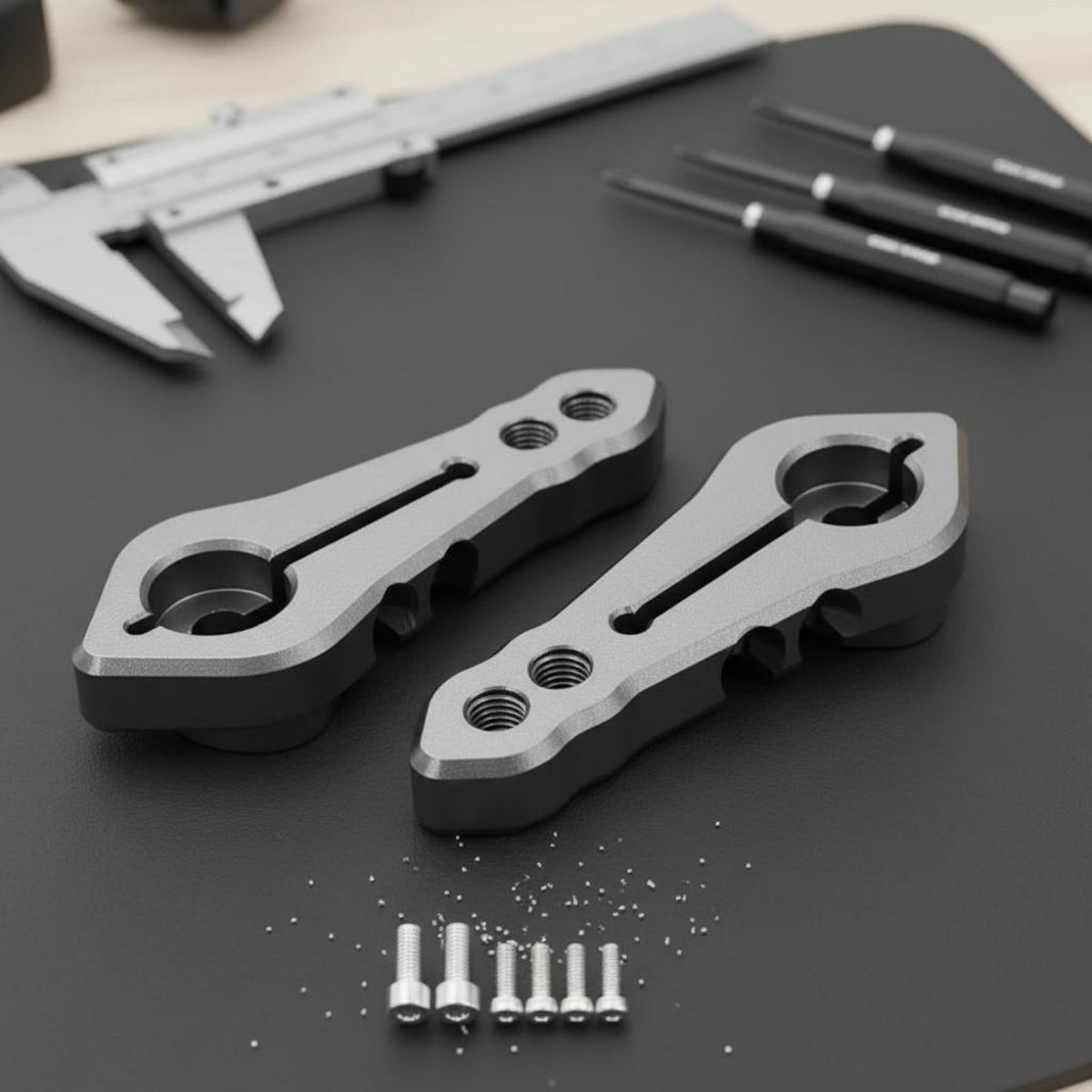 2 Pieces 3mm Metric Thread Thread Servo Arm CNC Machined Aluminum Steering Arm