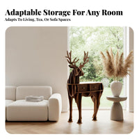 Modern and design curved framed End Table Multi-Functional Household Furniture Space-Saving Stable Design for Homeowners, Apartment Dwellers, Home Workers, Living Room, Small areas, Bedroom, Study