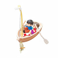 Miniature Floating Boat Tiny Rowboat Playset for Garden