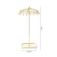 Detachable 18-Hook Jewelry Stand Large Capacity Jewelry Display with Tray Household Storage for Boutique