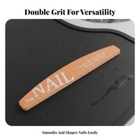 12 Pieces Double-Sided Emery Board Non-Shedding Grit Nail Shaping and Polishing File Washable & Reusable Sponge Polishing Sponge Block for Women