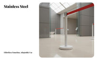 Heavy-Duty Base Retractable Belt Stanchion Effortless Retraction Retractable Belt Barrier Long-Lasting Coil Queue Line Barrier Post Easy Assembly for Event Organizers, Security Personnel, Business Owners, Airports, Trade Exhibition S, Shopping Malls