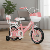 Foldable Children's Bike Anti-Tip Over Design Young Child Pedal Bike High-Carbon Steel Frame for Young Children, Beginners, Outdoor