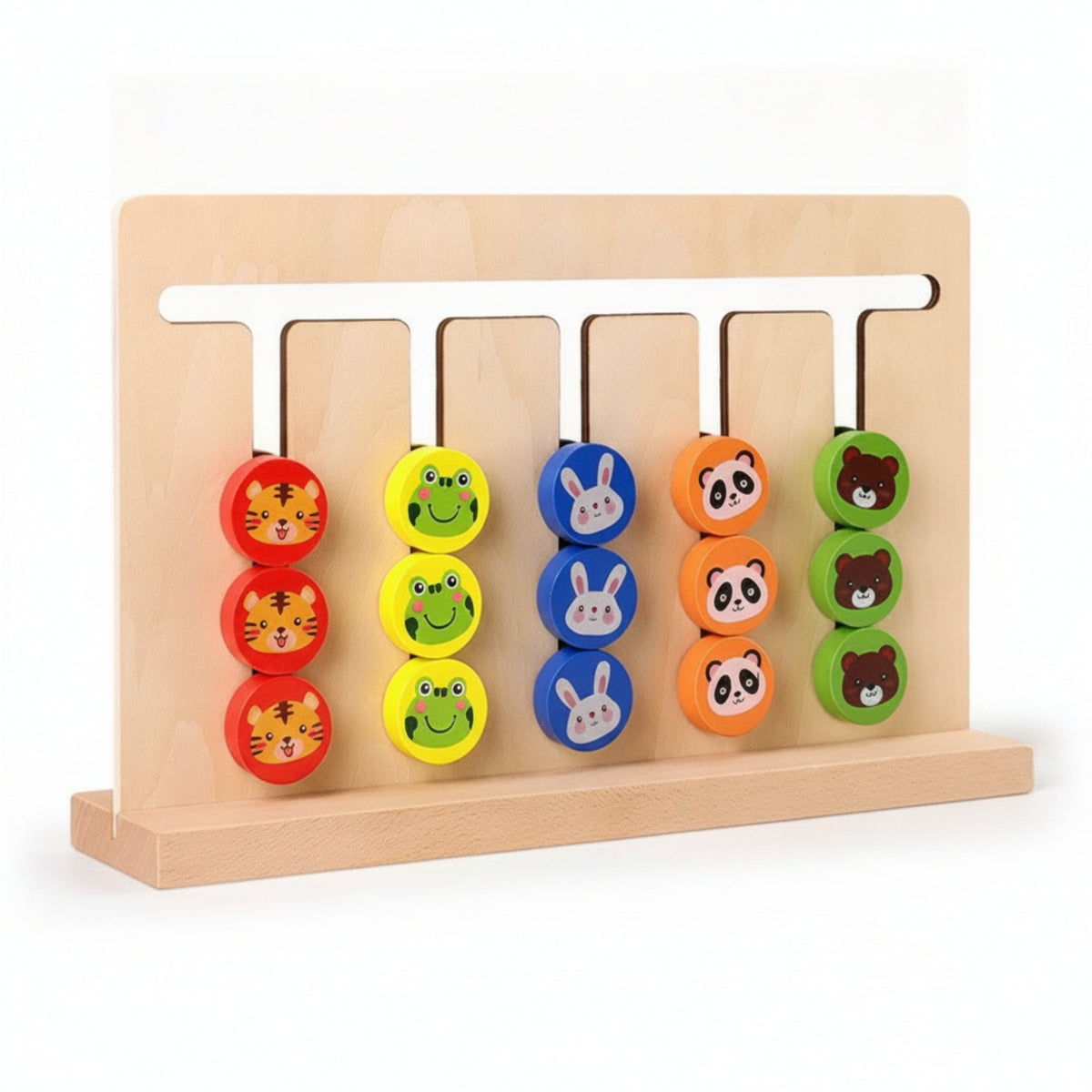 Wooden Reasoning Board Game Educational Matching Game Board Challenge Cards Learning Toy for Preschoolers