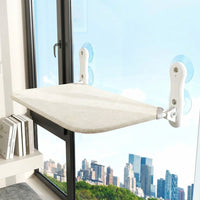 Cat Window Perch with Metal Frame, Breathable Mesh Hammock for s, Strong Suction Bed, Foldable Window Cat Seat, Cordless Design