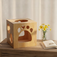 Cube Cat House Private Wooden Cat Box Sturdy Cats Furniture for Cats, Kittens