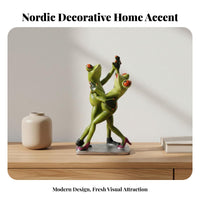 Creative Design Resin Frog Sculpture Inspirational Nordic Aesthetic Frog Decor Hand-Dyed for Garden, Living Room, Desktop