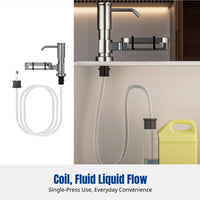Kitchen Soap Dispenser, Space Aluminum Press Pump, With Storage Rack for Sink