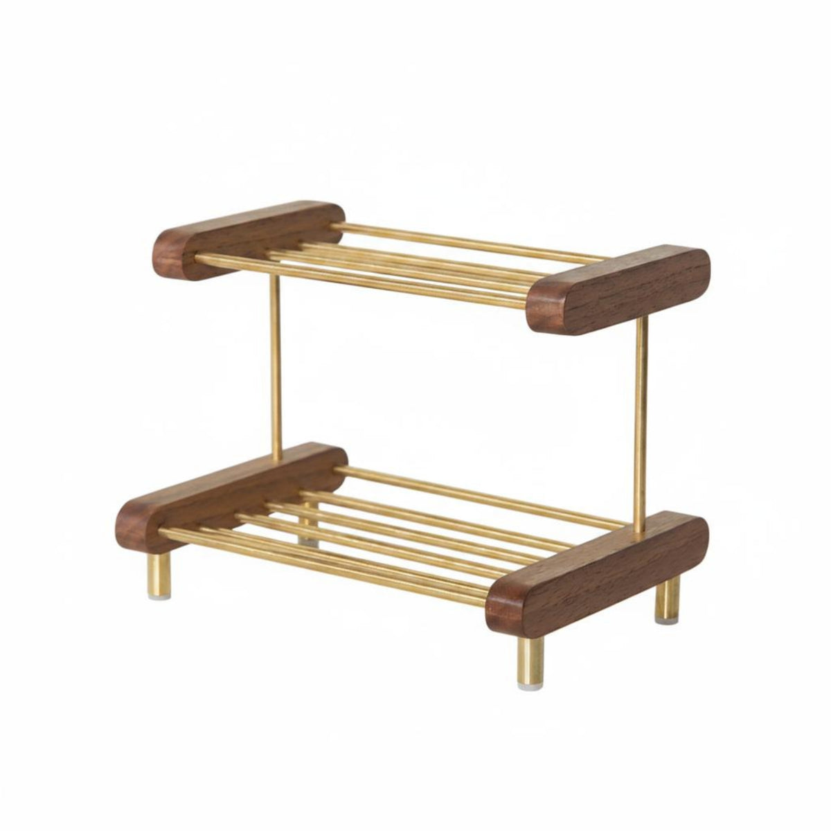 Wooden End Soap Rack Minimalist Draining Soap Golden rackTone Lavatory Accessory for Sink