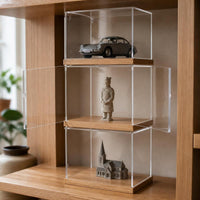 Acrylic Display Case with Door for Collectibles, Dustproof Showcase for Models and Figurines