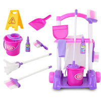 Toy Broom and Mop Set Cleaning Set Realistic Design Housekeeping Tool Playset for Young Children