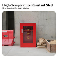Weather Resistant Fire Equipment Storage Station Sturdy and Long-Lasting Construction Site Fire Station Large Capacity Outdoor Emergency Action Cabinet Stable Base for Safety Managers, Warehouse Personnel, Factories, Warehouses, Parking Garages