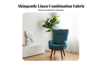 Ergonomic Design Upholstered Swivel Armchair Luxurious Comfort Upholstered Swivel Chair Soft Feel Textile Living Room Seating High-Resilience Foam Filling for New Mothers, Homeowners, Balcony, Bedroom, Nursery, Reading Nook