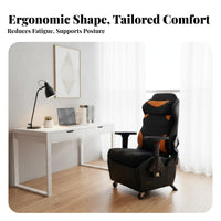 Height Adjustable Ergonomic Gaming Recliner Reclining rearrest Racing design rotate Chair seamless Rolling Casters Computer Seat Lumbar Support for video game enthusiasts, Office Workers, Students, Internet Cafe, Study, Bedroom