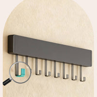 No-Drill Option over Door Hook Rack Space Saving over the Door Hook Versatile Installation Wall Mounted Coat Rack Heavy Duty for Renters, Students, Bedroom, Entryway, Closet, Bathroom