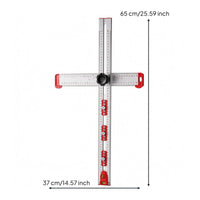 Multifunction Combination Angle Ruler Aluminum Alloy Positioning Ruler Central Adjustment Knob Marking Gauge Tool Engraved Markings
