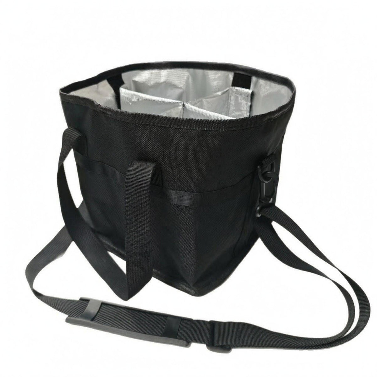 Structured Insulated Bottle Carrier Bag Front Pocket Divided Bottle Carrier Bag