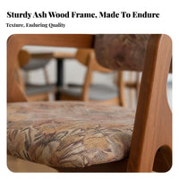 Upholstered Wood Armchair With Armrests Upholstered Wooden Chair 20th-century classicperiod Modern Design Accent Seat for Families, Dining Room, Home Office, Bedroom