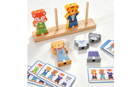 roundedEdged Wooden Educational Wildlife Dress-up Toy Natural Wood Finish Wooden Peg Figure Toy